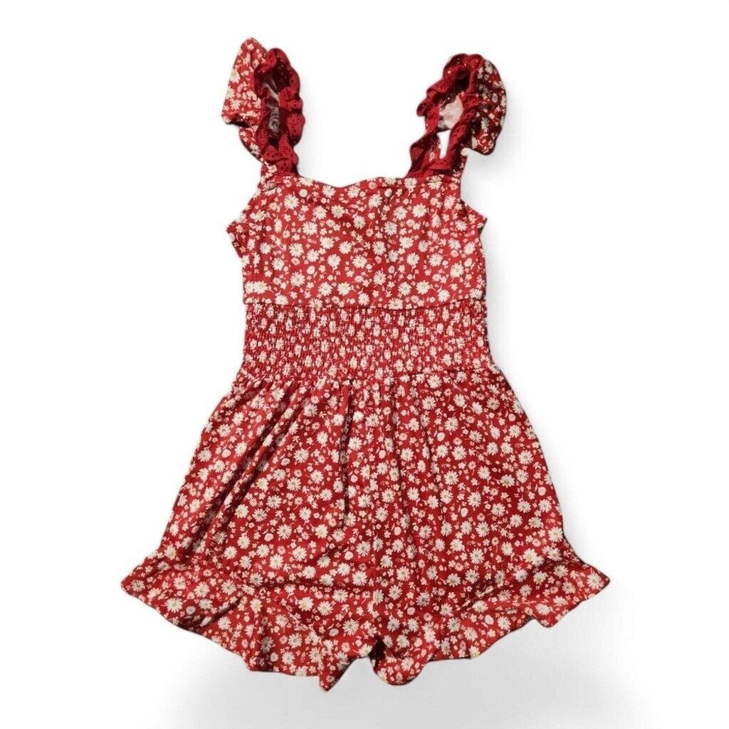 rue21 Rue21 Womens Romper XS Red Floral Size 25" / US 0 / IT 36 - 3 Thumbnail