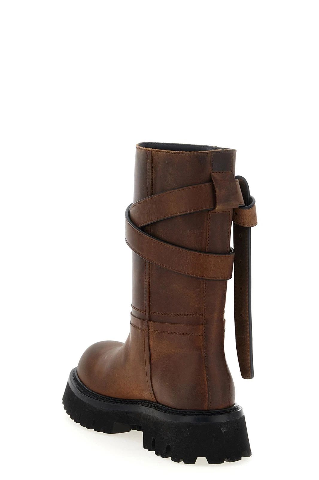 Moschino MOSCHINO Brick Brown Leather Boots New & Authentic Size US 7 / IT 37 - 3 Thumbnail
