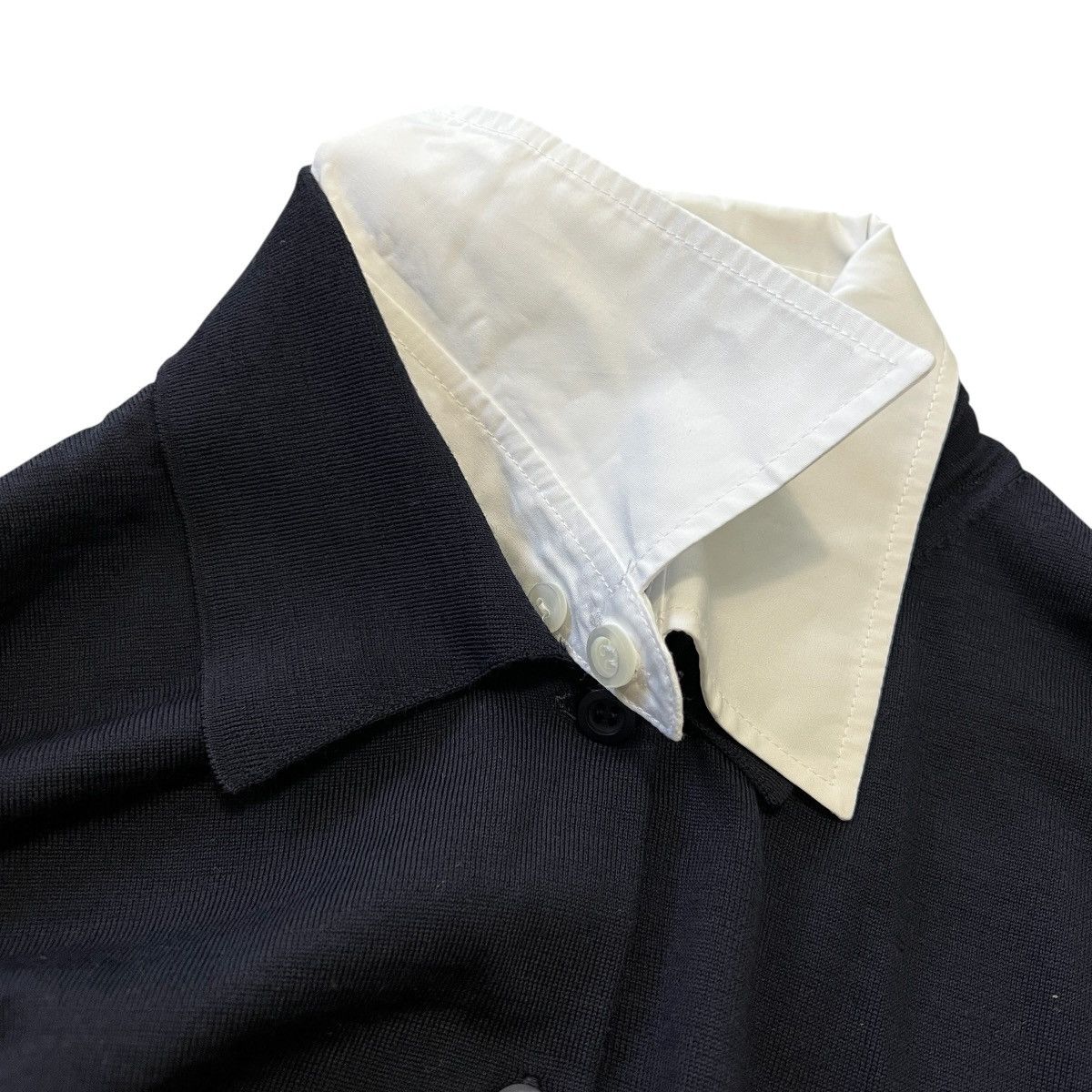 Prada PRADA SS24 Removable-Collar Virgin Wool Knit Sweater Size M / US 6-8 / IT 42-44 - 3 Thumbnail