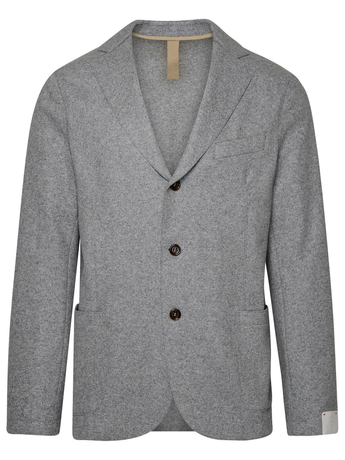 image of Eleventy Gray Wool Blazer Jacket in Grey, Men's (Size Medium)