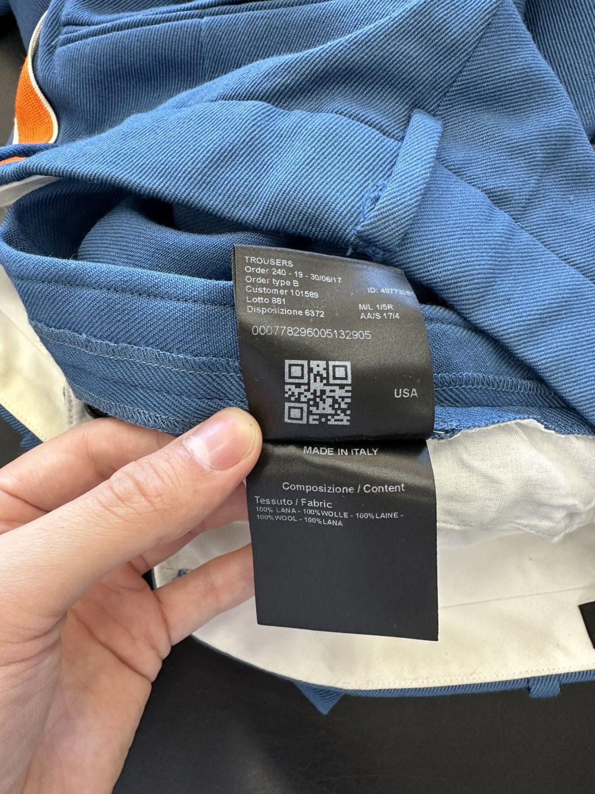 Calvin Klein 205W39NYC Raf Simons Calvin Klein Marching Band Pants blue orange Size US 29 - 8 Thumbnail