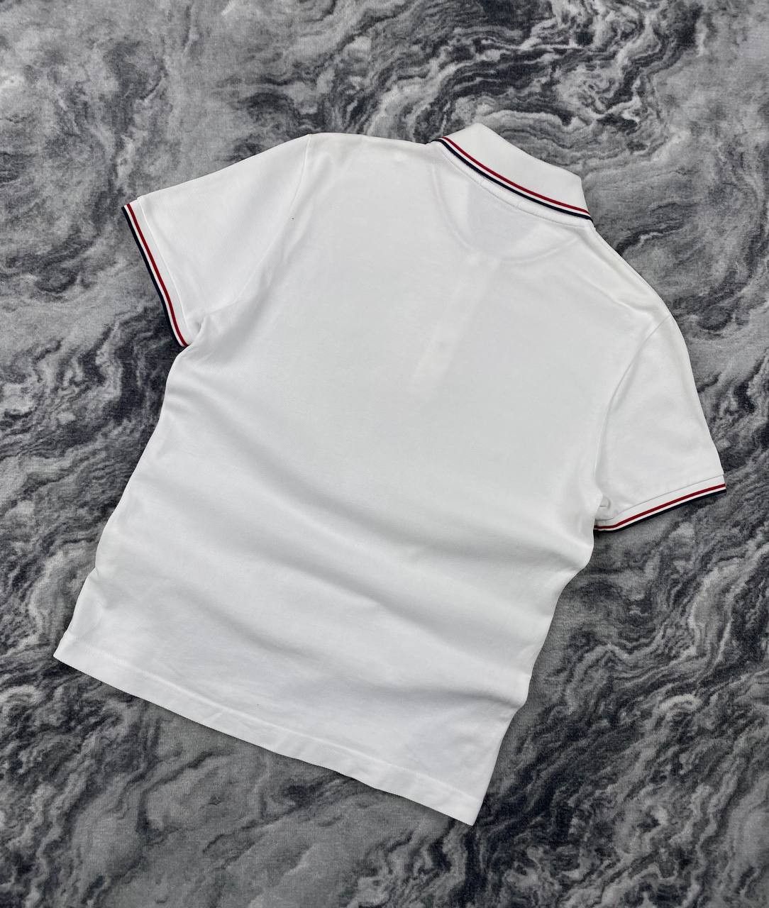 Moncler Maglia Polo Manica Corta Shirt Men Size S White
