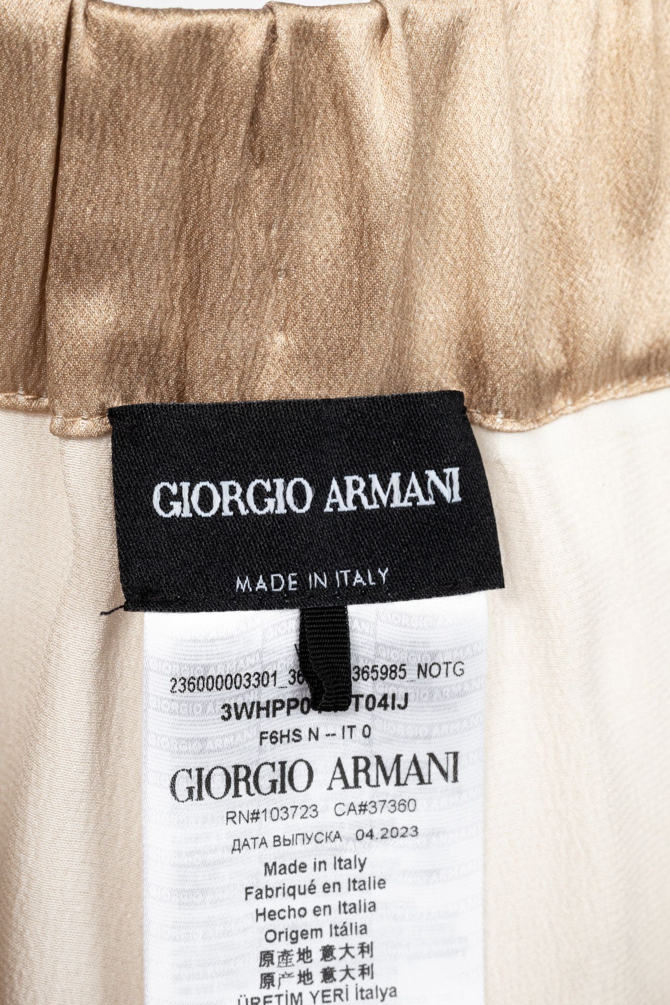 Giorgio Armani Giorgio Armani AW24 Gold Leopard Silk Pull-On Trousers Size 34" / US 12 / IT 48 - 7 Thumbnail