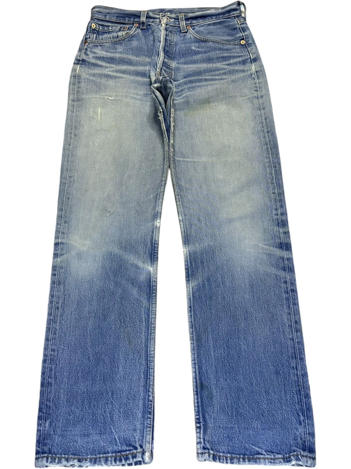 Levi's Vintage 90s Levis 501 Mud Wash Distressed Jeans Size US 30 / EU 46 - 1 Thumbnail
