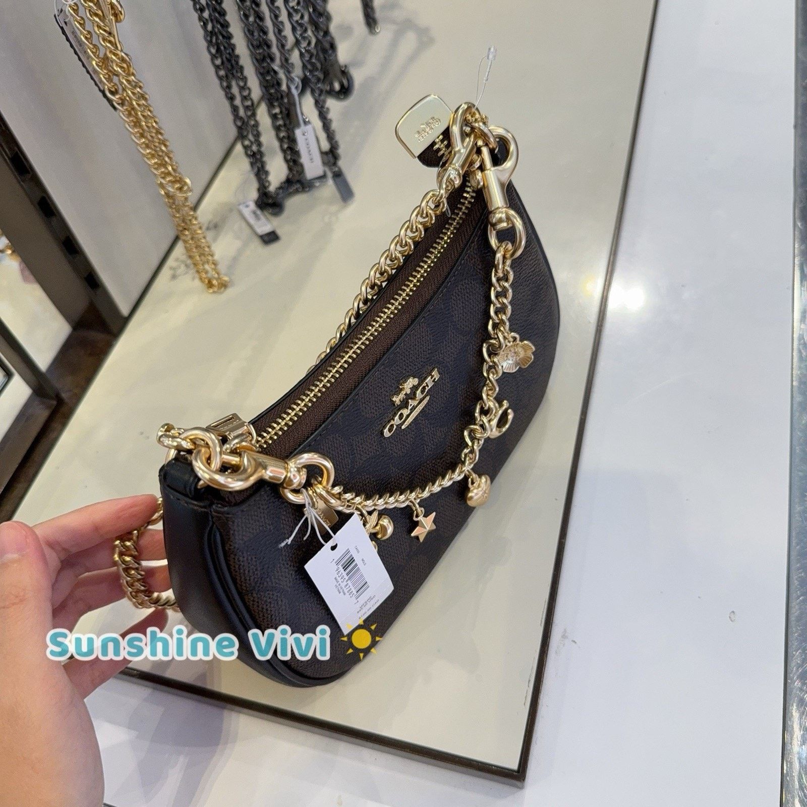 Coach NWT Bundle Coach Teri Mini Bag CW323 & CAX00 Chain Gold Size ONE SIZE - 13 Thumbnail