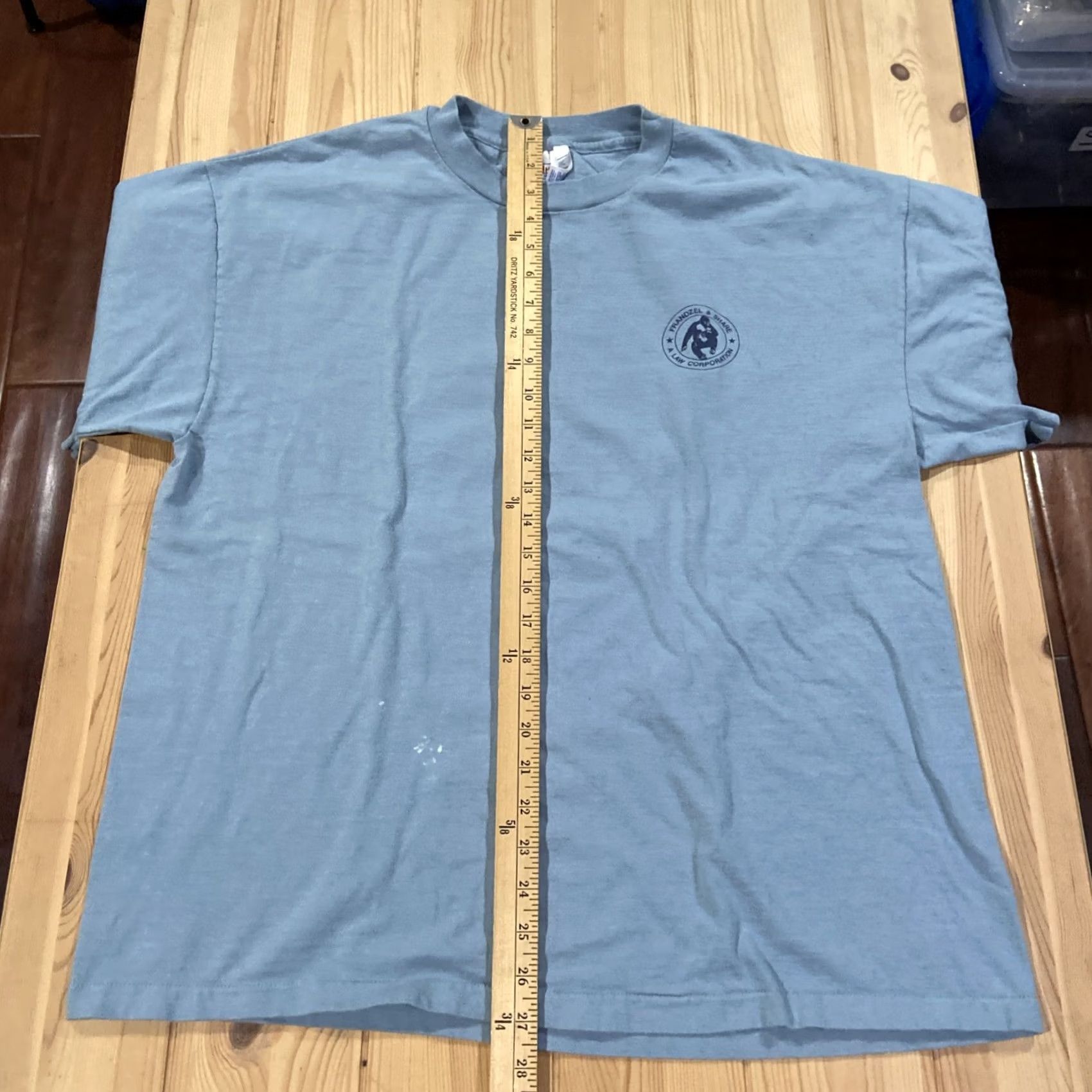 Hanes VINTAGE Gorilla Shirt XL 90s 00s Y2k Frandzel & Share Single Stitch Blue Hanes T-Shirt Men Size US XL / EU 56 / 4 - 5 Thumbnail
