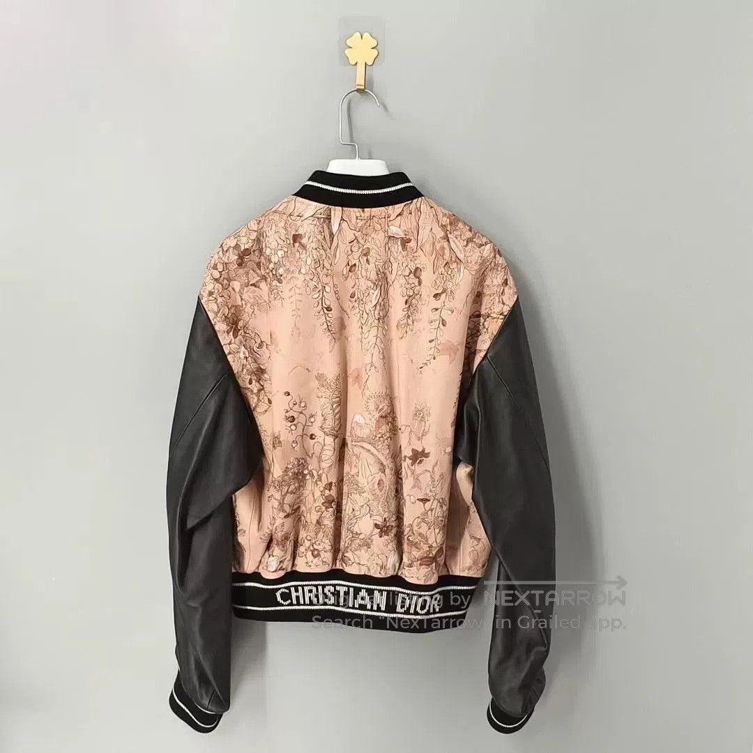 Dior Christian Dior Leather Floral Baseball Jacket. Size S / US 4 / IT 40 - 2 Thumbnail