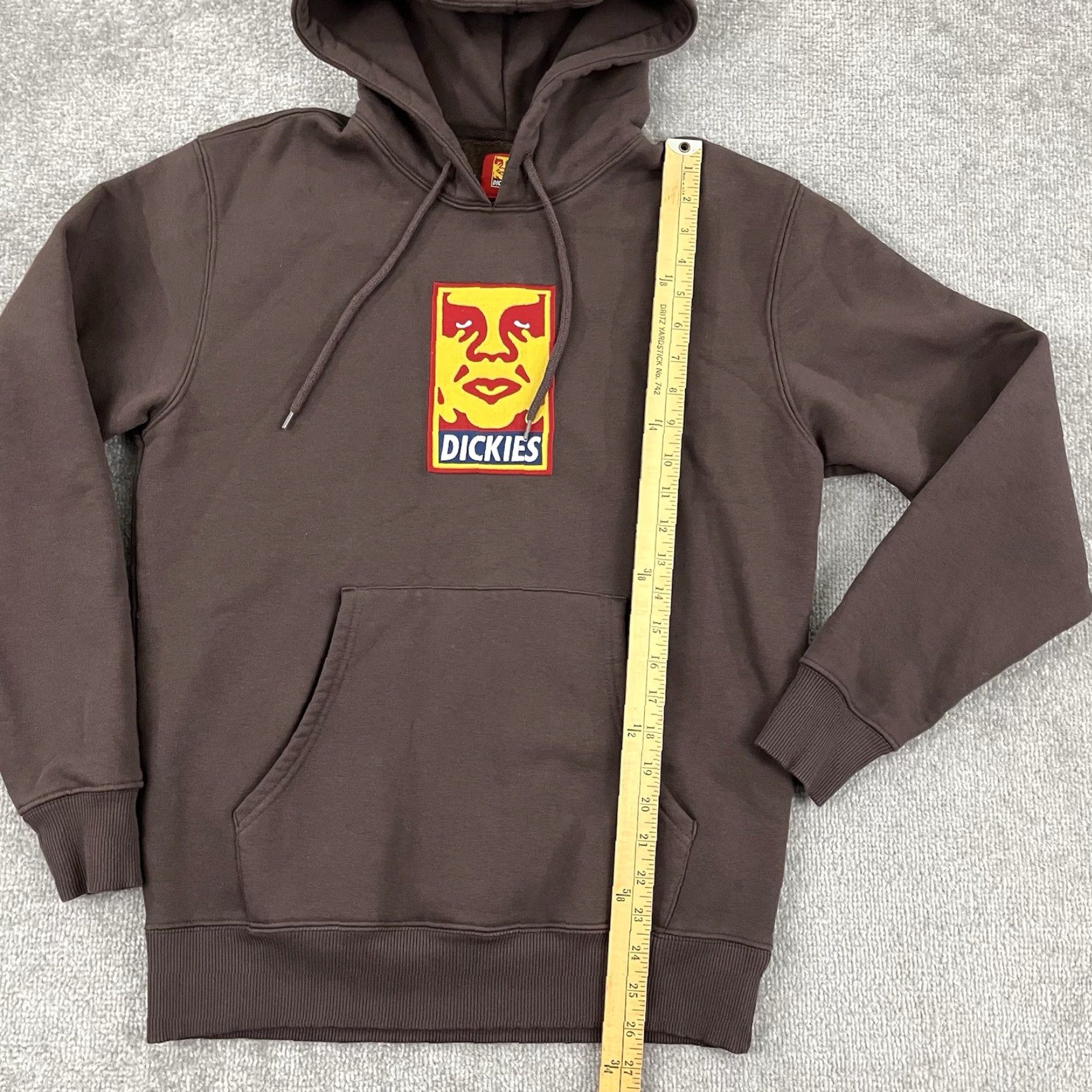 Dickies DICKIES x OBEY Jacket Mens Small Brown Hooded Workwear Embroidered Heavyweight Size US S / EU 44-46 / 1 - 4 Thumbnail