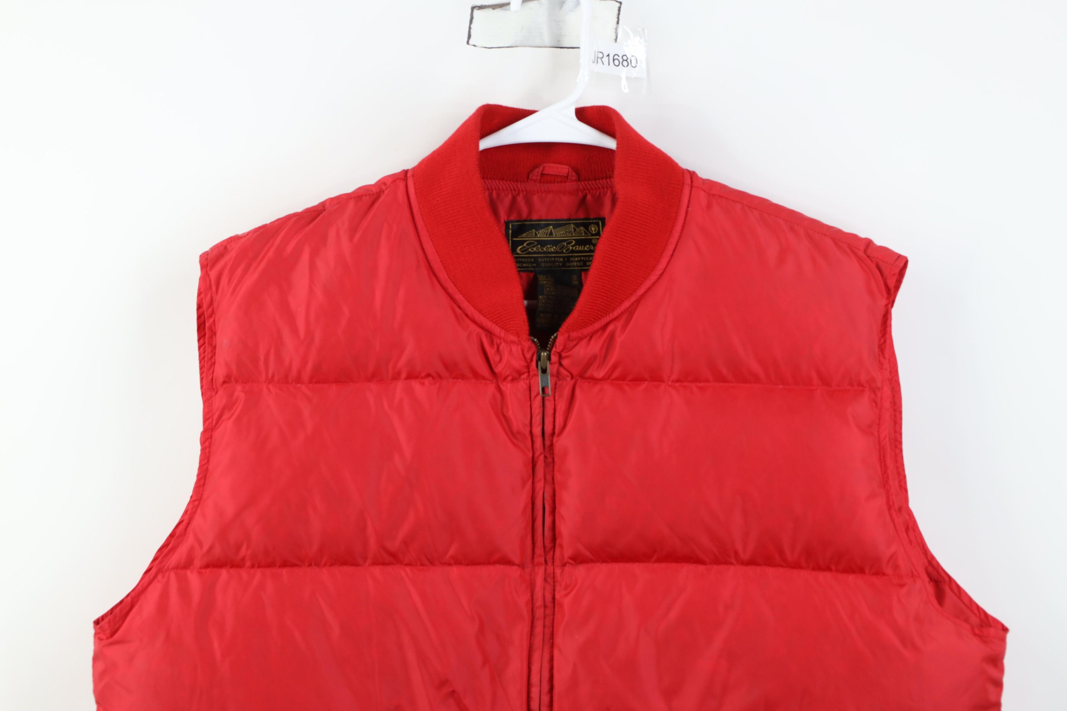 Eddie Bauer Vintage 90s Eddie Bauer Goose Down Puffer Vest Jacket Red Size US XL / EU 56 / 4 - 2 Thumbnail