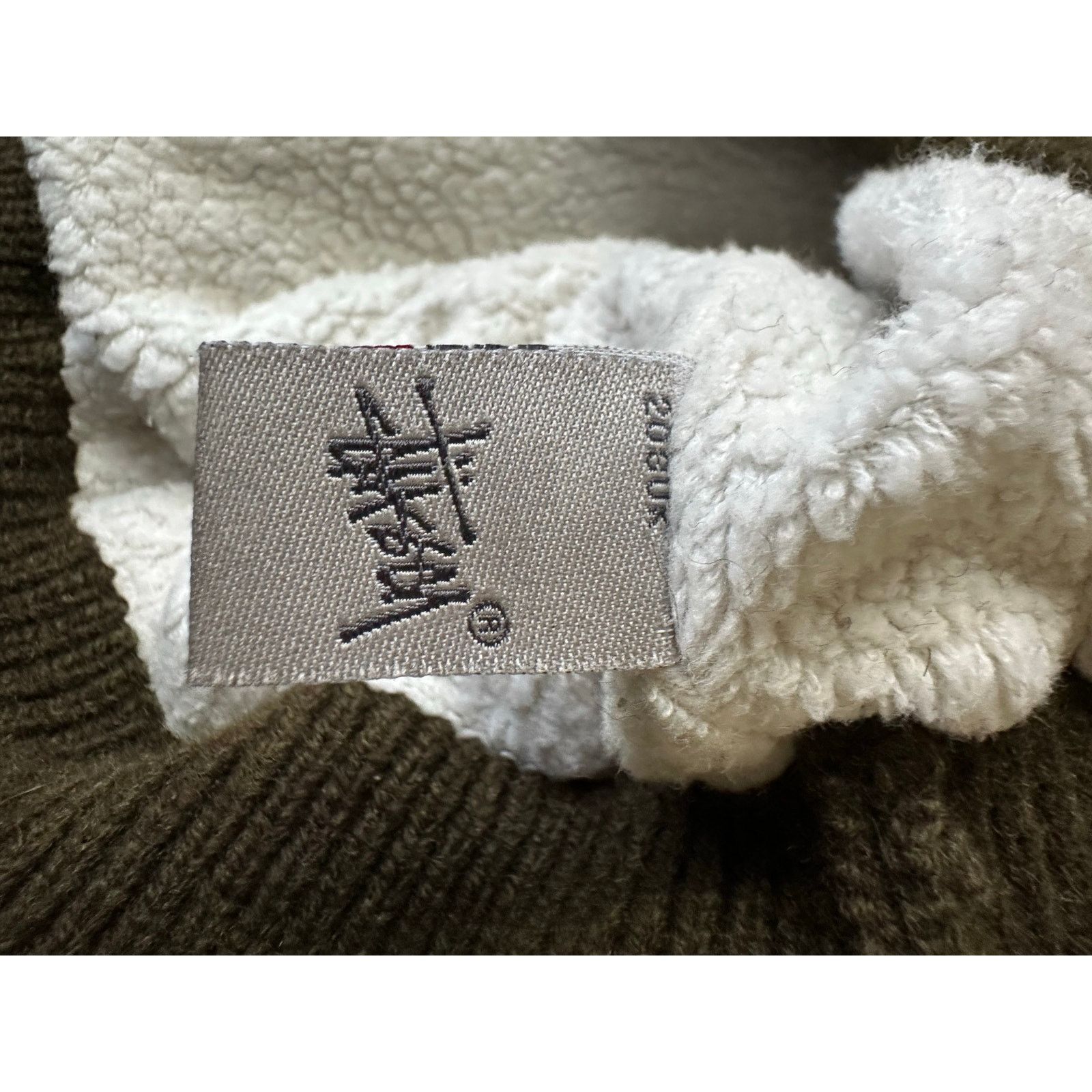 Stussy STUSSY Lambswool Zip Up Mens M Green Sherpa Lined Sweater Size US M / EU 48-50 / 2 - 4 Thumbnail