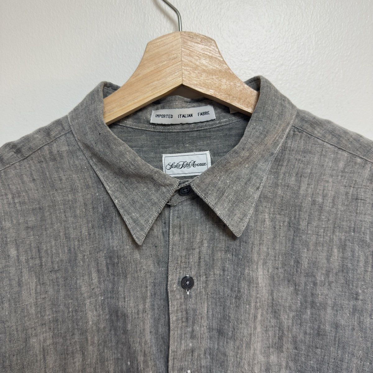 Saks Fifth Avenue Vintage Saks Fifth Avenue Linen Button Up Shirt XL Size US XL / EU 56 / 4 - 3 Thumbnail