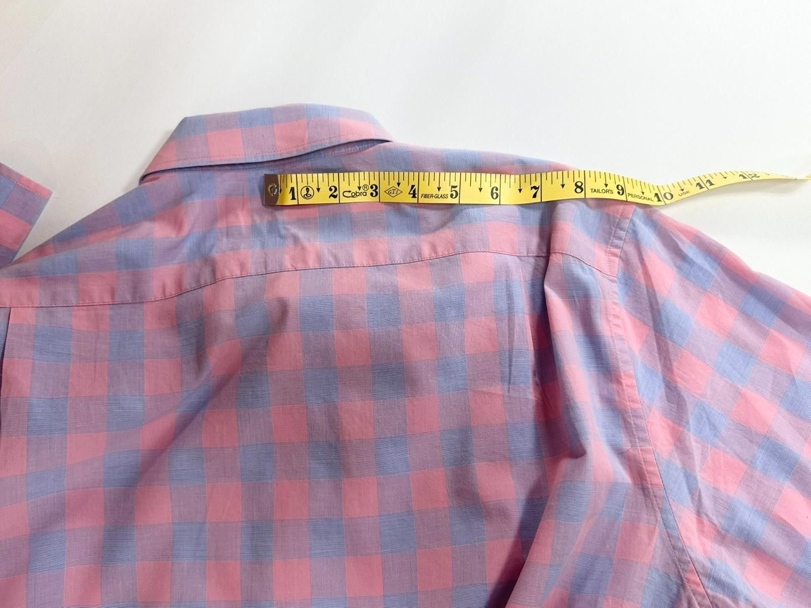 Bonobos Bonobos Slim Fit Checked Oxford Button Up Mens Pink/Blue M Size US M / EU 48-50 / 2 - 6 Thumbnail