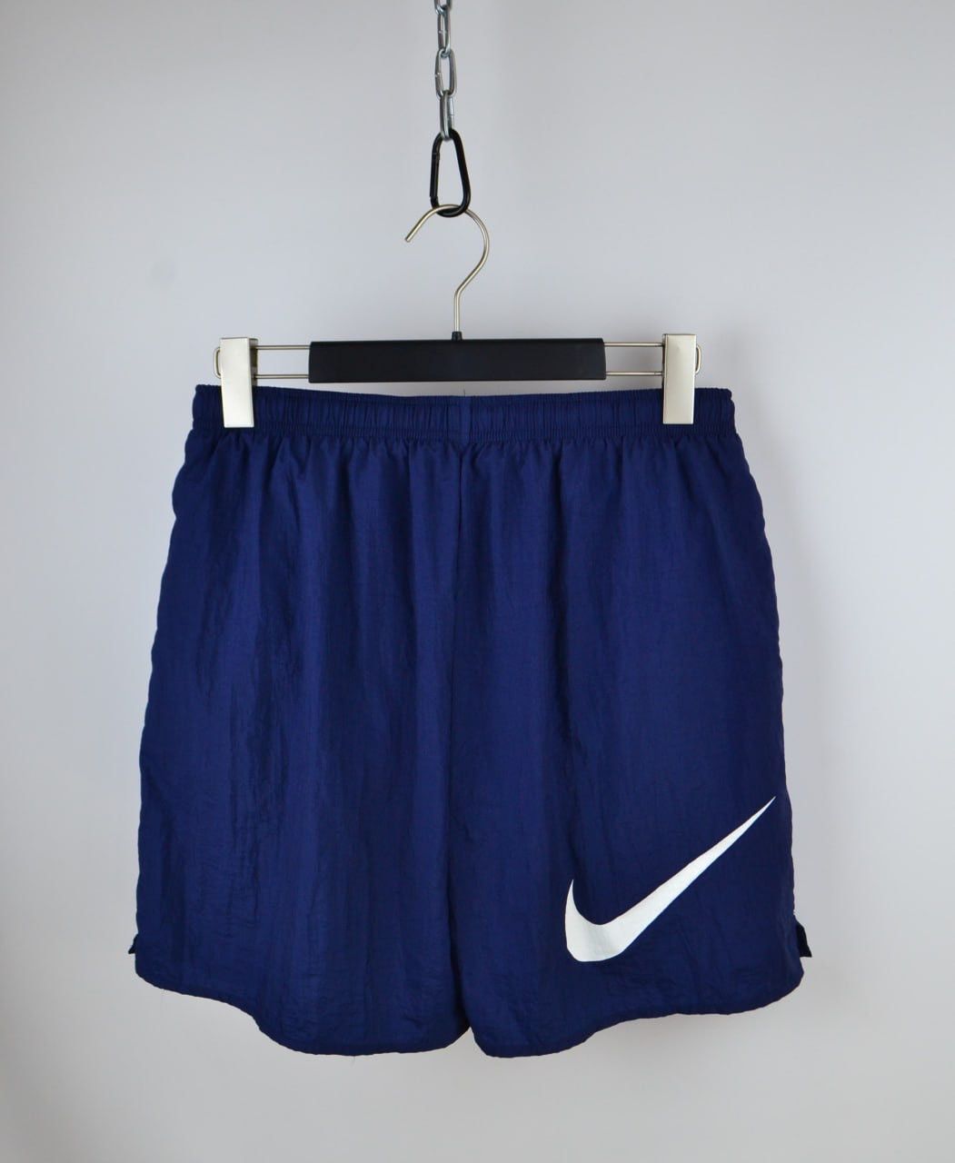 Nike × Vintage Nike Vintage Shorts Blue Big Logo Size L Size US 34 / EU 50 - 1 Thumbnail