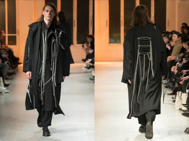 Yohji Yamamoto Yohji Yamamoto 20 oz Zip Ribbon Chain coat 2502-Nextarrow Size US L / EU 52-54 / 3 - 7 Thumbnail