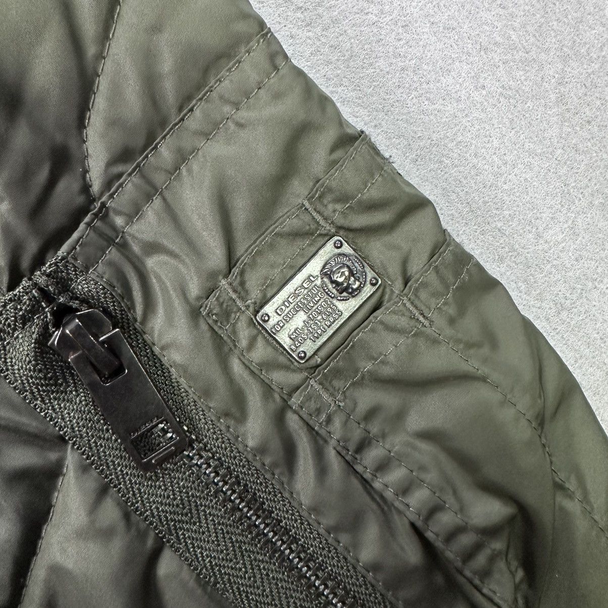 Diesel Zip Hoodie Jacket Navy Olive
