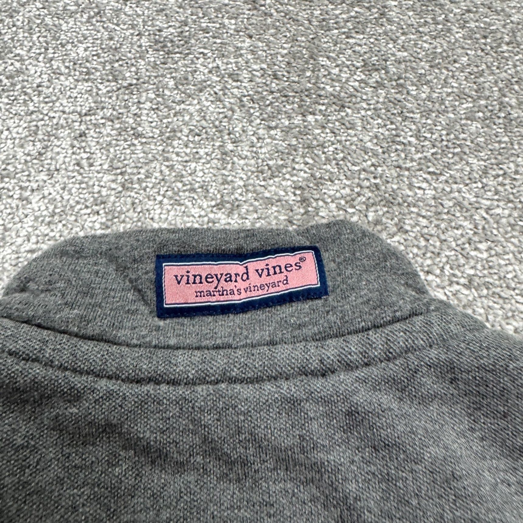 Vineyard Vines Vineyard Vines Miami Marlins 1/4 Zip Pullover Sweatshirt Mens Medium Gray Fleece Size M / US 6-8 / IT 42-44 - 4 Thumbnail