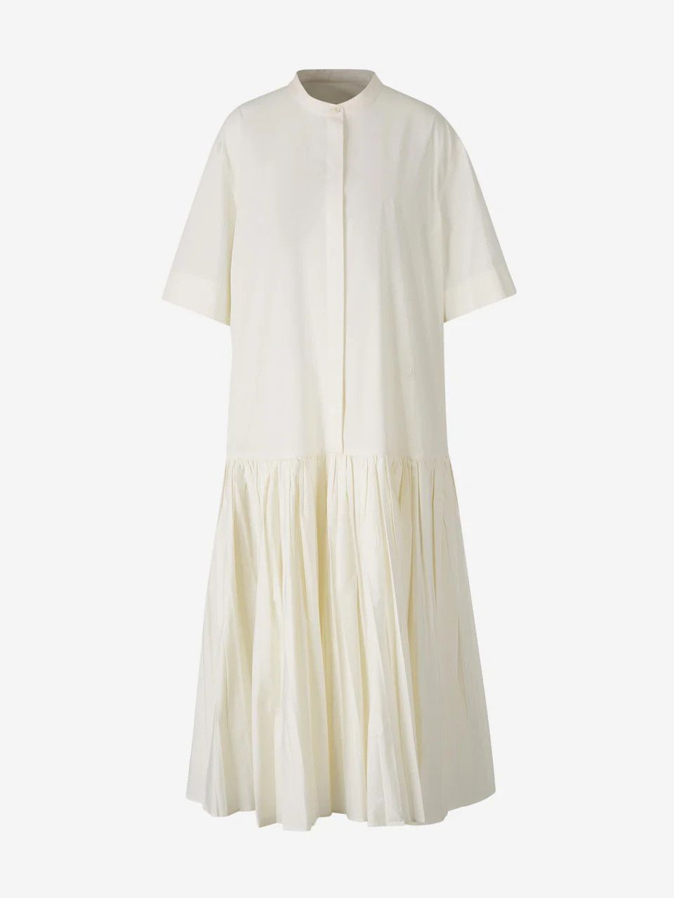 Jil Sander o1loc1c0426 Cotton Shirt Dress in Light Beige Size M / US 6-8 / IT 42-44 - 1 Thumbnail