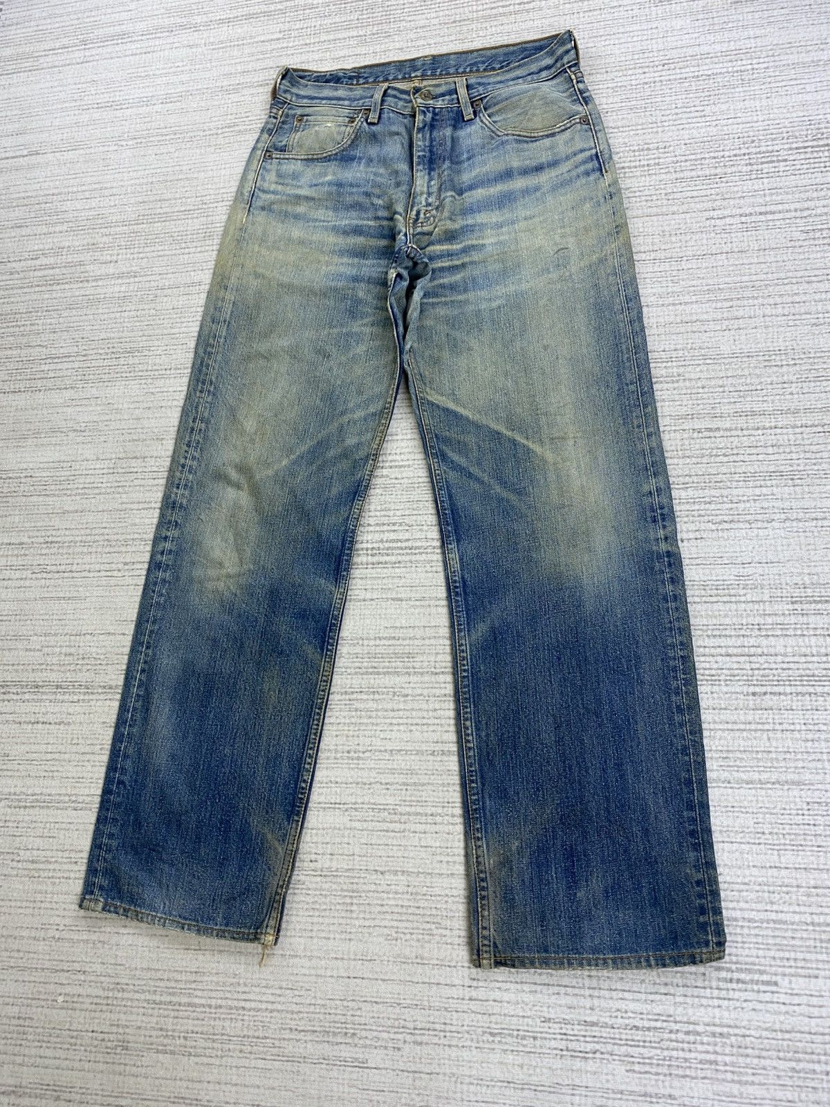 Levi's 🔥Vintage Levis 503 Distressed Denim Pants Size US 31 - 3 Thumbnail