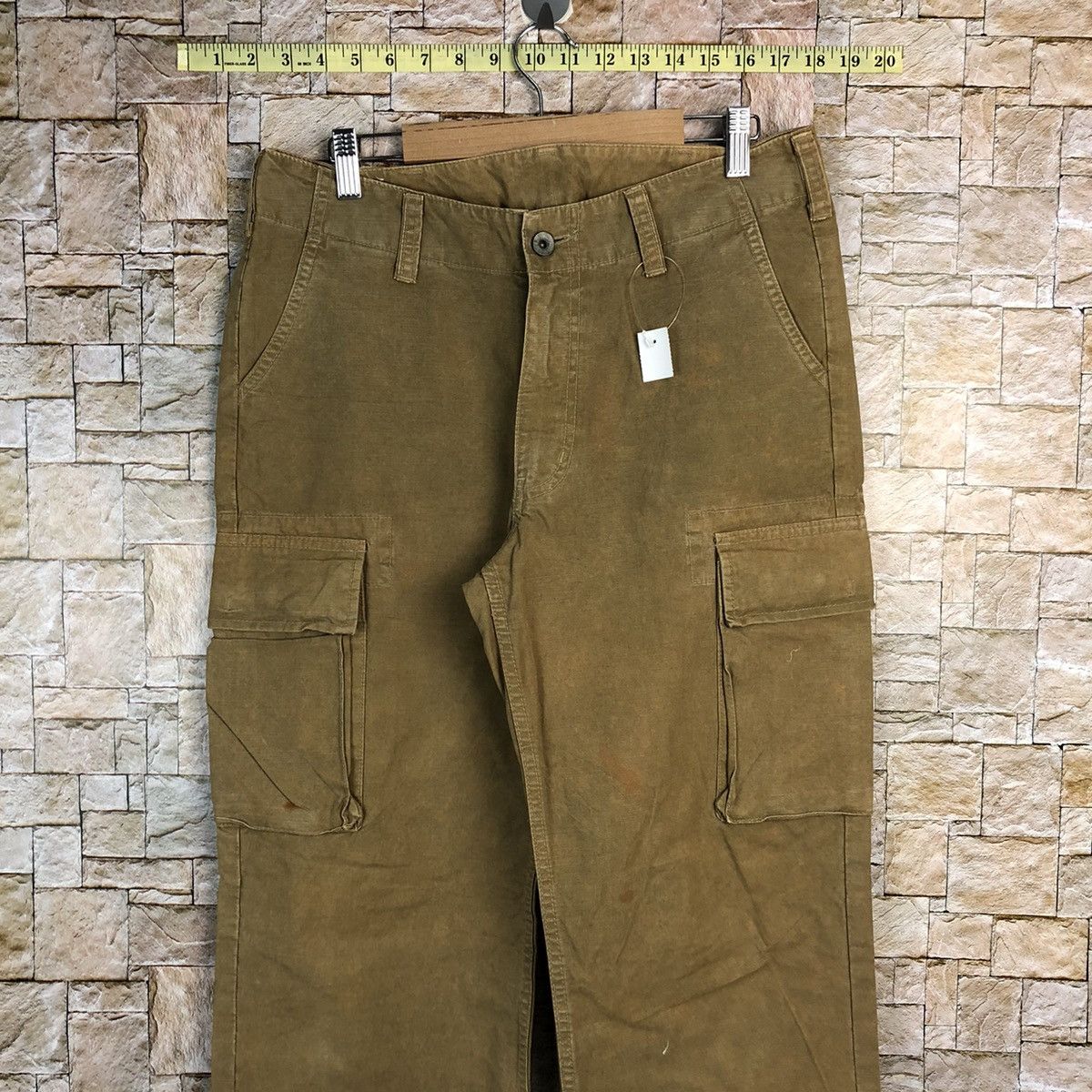 Japanese Brand Dude Drunch Brown Cargo Multipocket Pants #A614 Size US 30 / EU 46 - 5 Thumbnail
