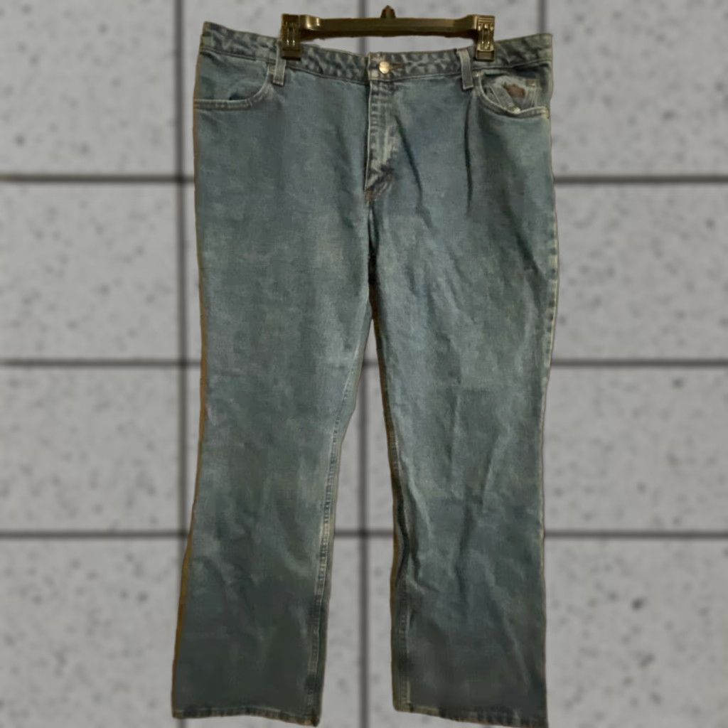 Harley Davidson VINTAGE Harley-Davidson Womens Jeans Bootcut 18 Regular Blue Acid Wash 18r Size Bottoms Mens? Size 40" / US 18 - 1 Thumbnail