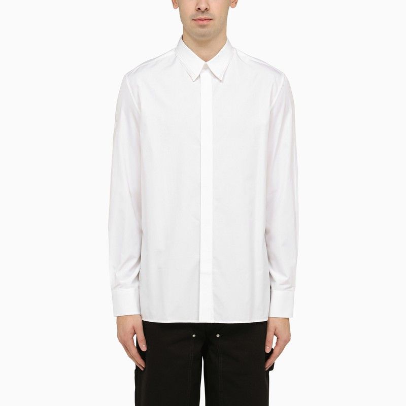 image of Givenchy White Popeline Shirt, Men's (Size Small)