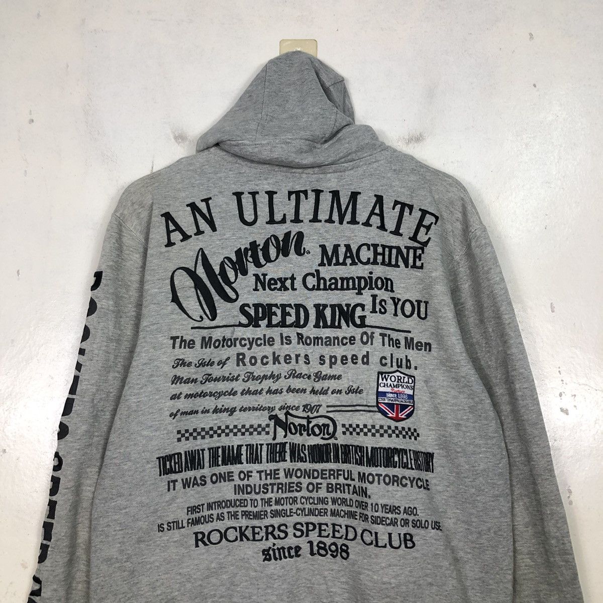 Norton 📌Punk Design Zipper Hoodie Jacket Norton Over Print Design Size US M / EU 48-50 / 2 - 11 Thumbnail