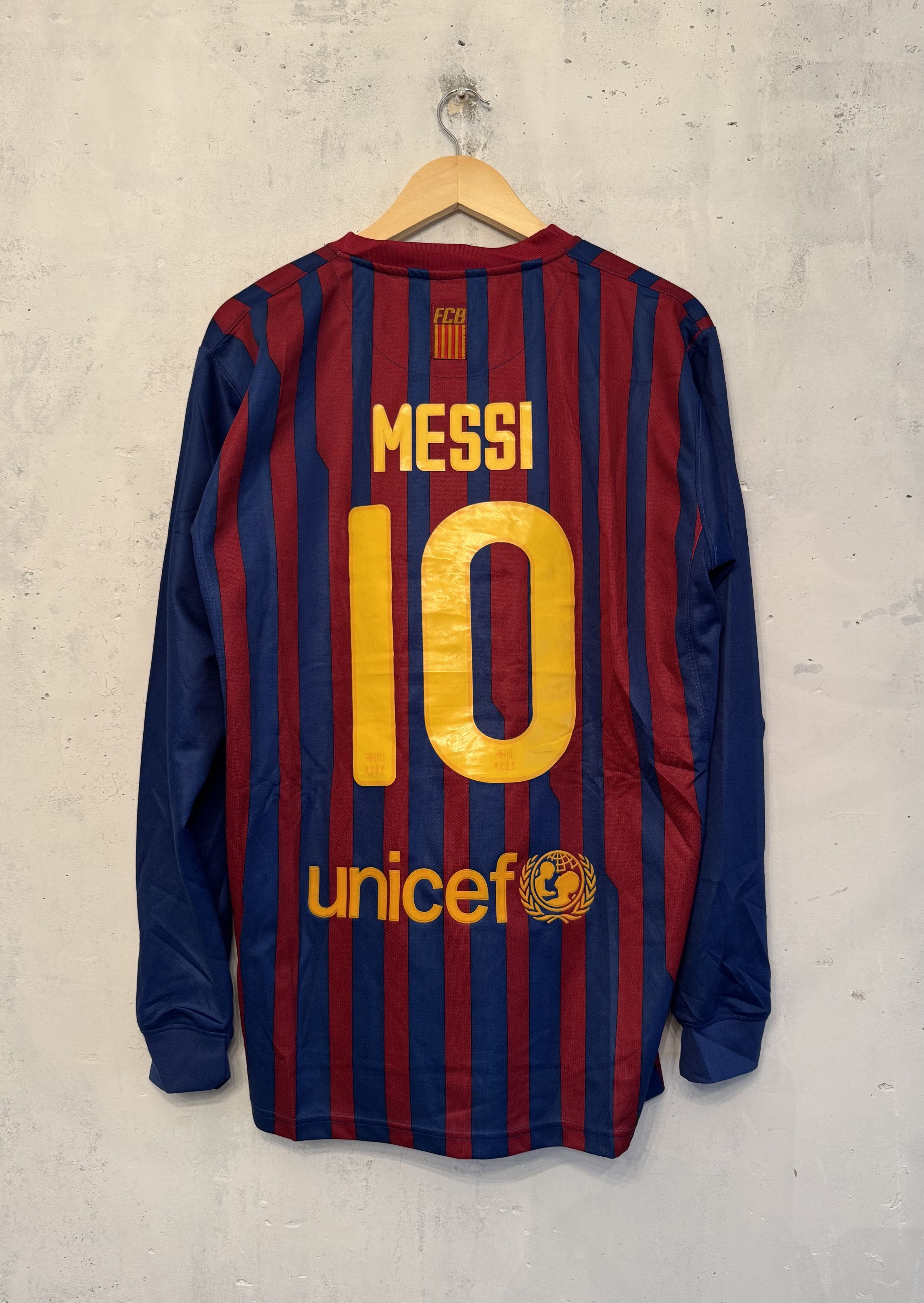 Vintage Barcelona 2011 2012 Messi #10 Home Football Soccer L/S Shirt Size US L / EU 52-54 / 3 - 1 Thumbnail