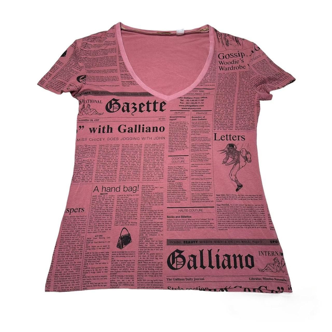 archive】JOHN GALLIANO Newspaper Tee John Galliano archive news