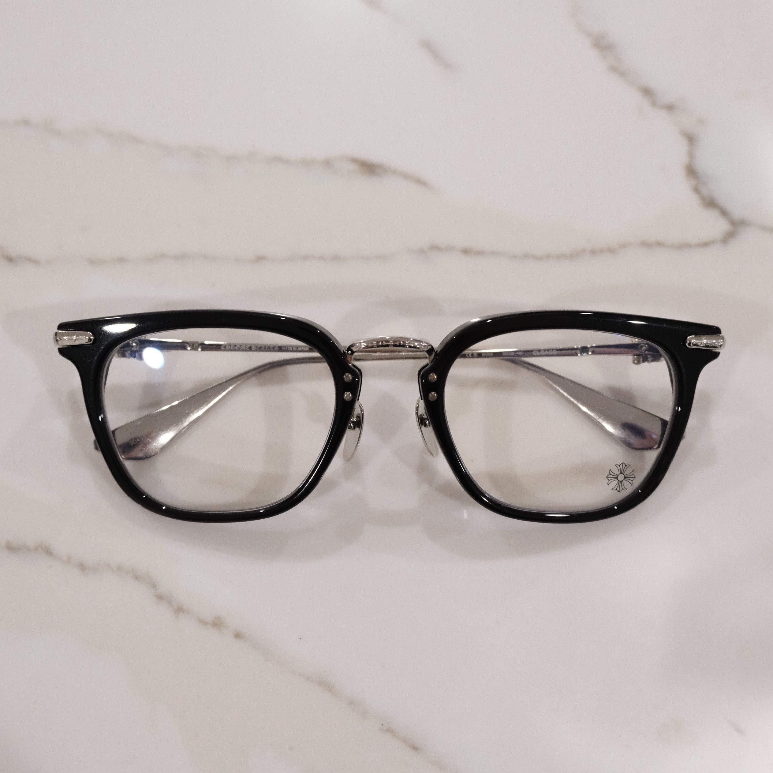 Chrome Hearts CHROME HEARTS CLOACO BLACK & SILVER GLASSES Size ONE SIZE - 9 Thumbnail