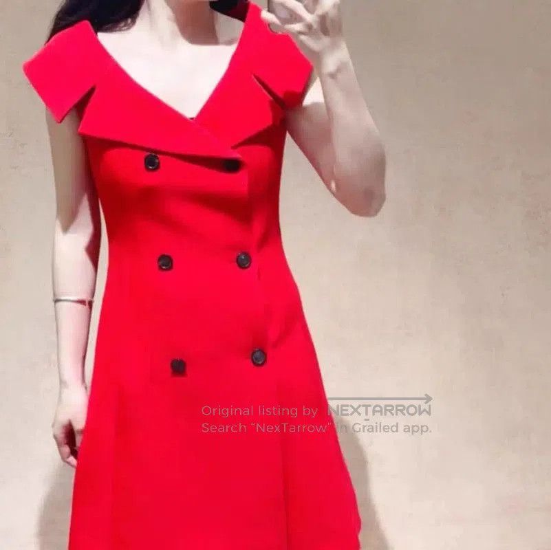 Dior Dior Red Wool Women's Dress . Size S / US 4 / IT 40 - 9 Thumbnail