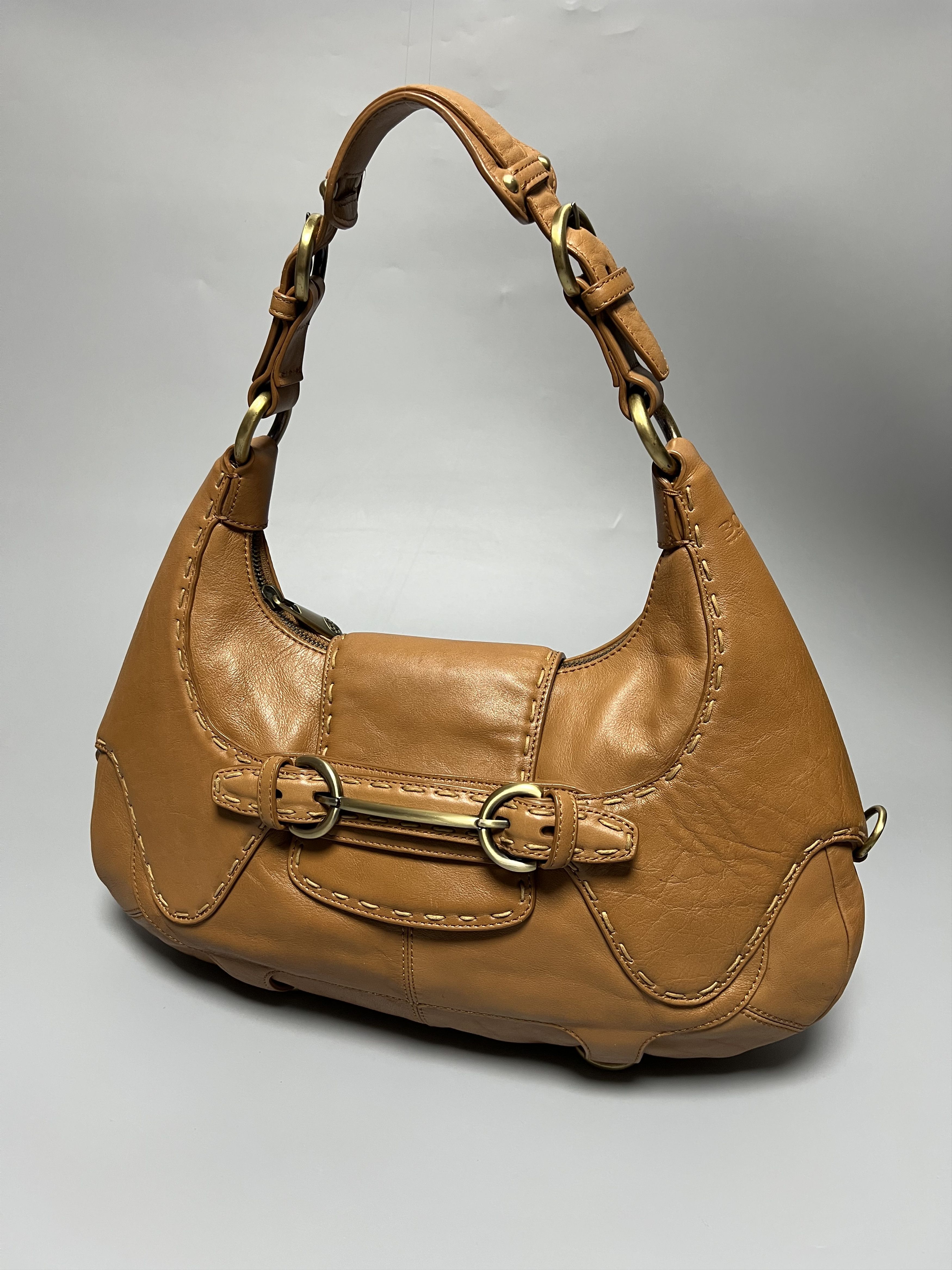 Brown Leather Shoulder Bag, Women's