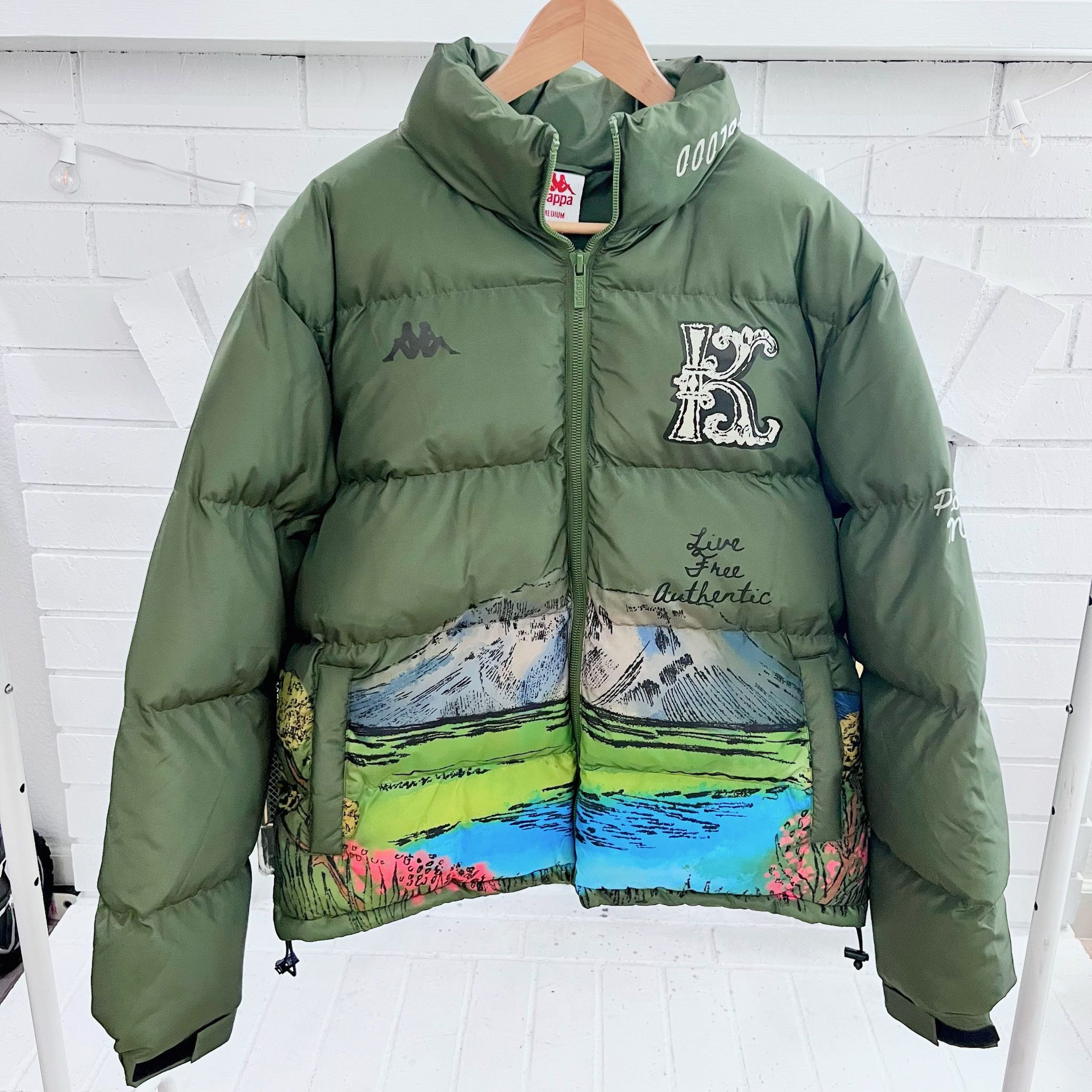 Kappa Kappa Authentic Finreol Puffer Jacket - Green Cypress Size US M / EU 48-50 / 2 - 1 Thumbnail
