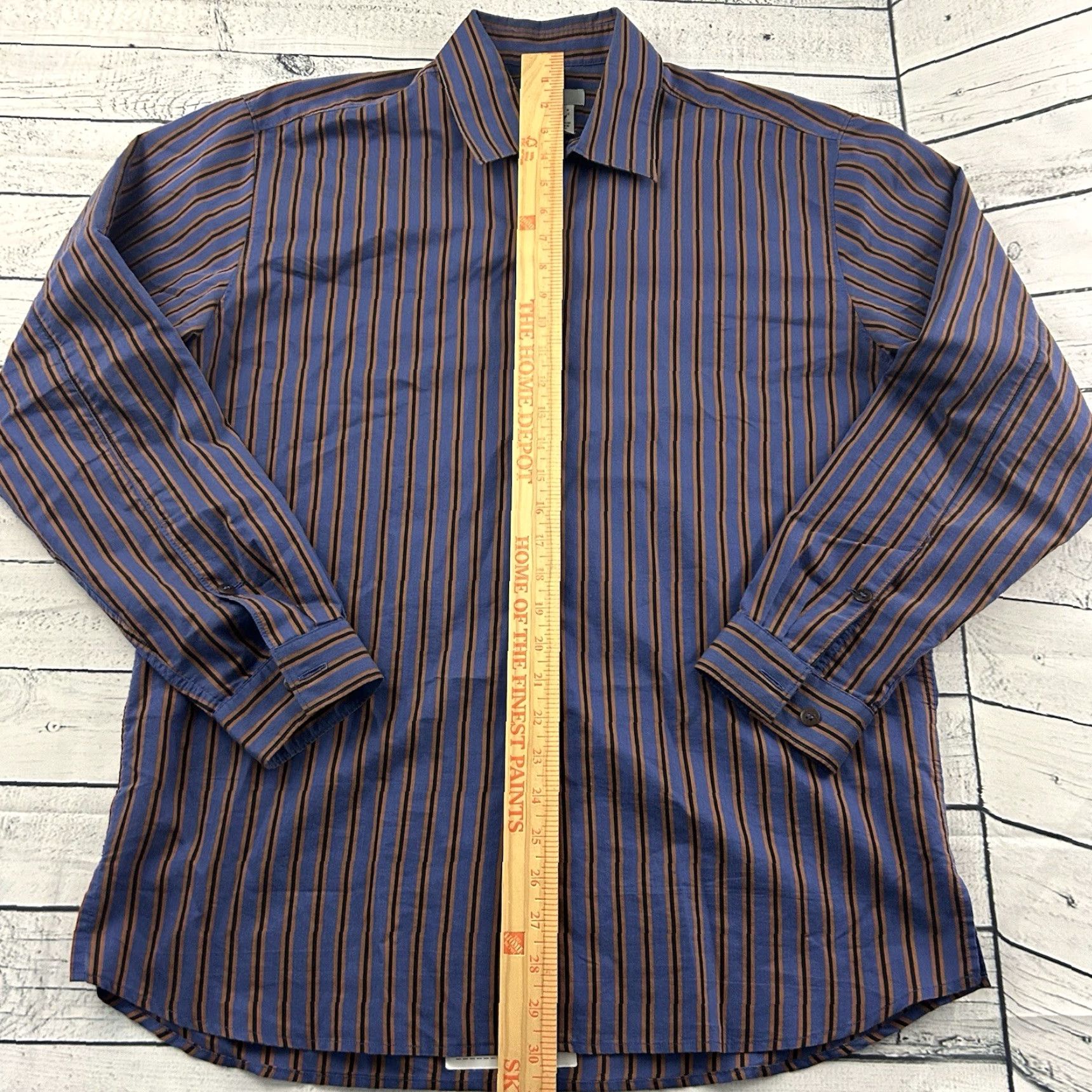 Vintage Zegna Sport Men’s Button-Up Long Sleeve Striped Shirt M Blue Italian Pattern Clean Size US M / EU 48-50 / 2 - 4 Thumbnail