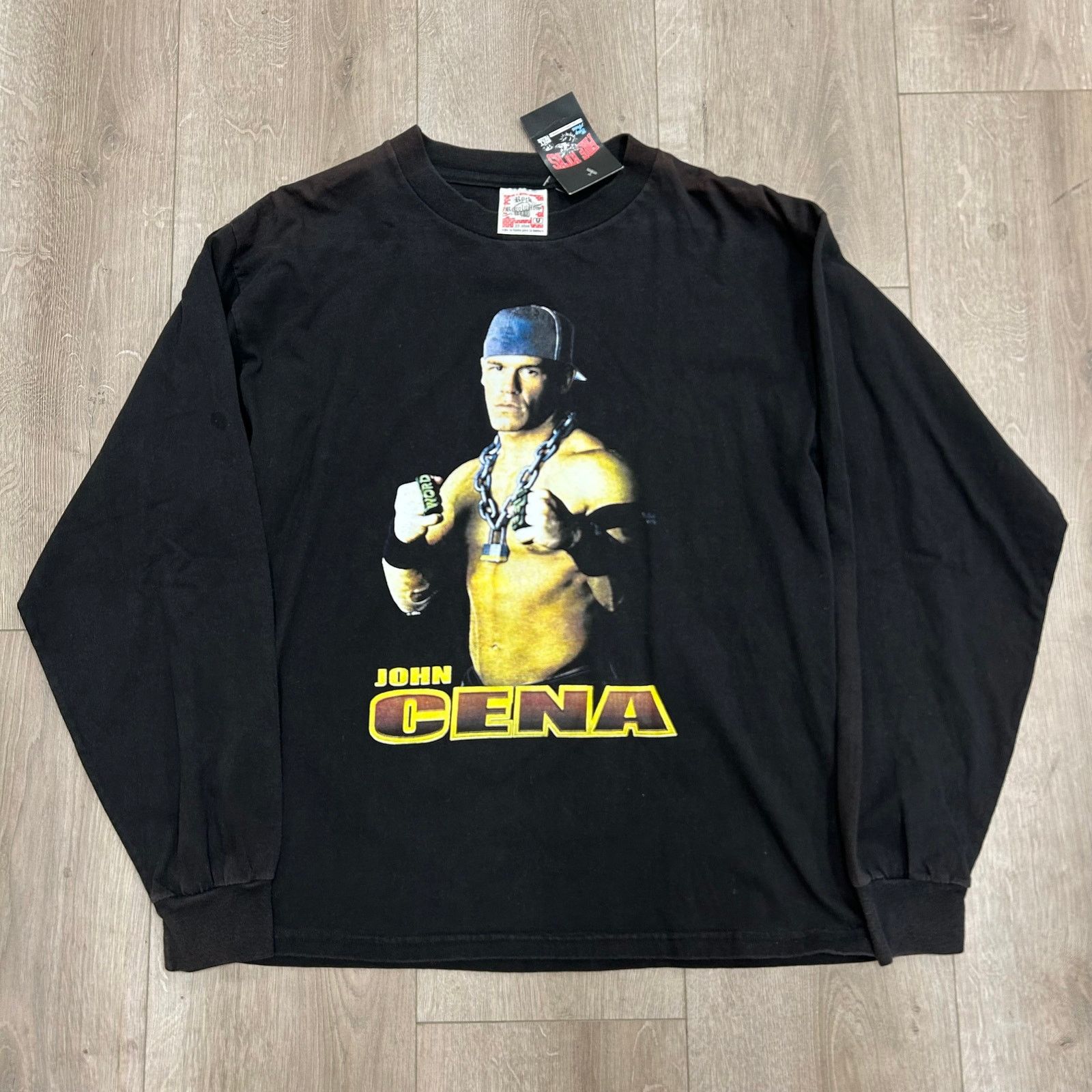 WWE ROCK REVOLUCION John Cena Longt Sleeve Black Tee Shirt Small Size US S / EU 44-46 / 1 - 1 Thumbnail