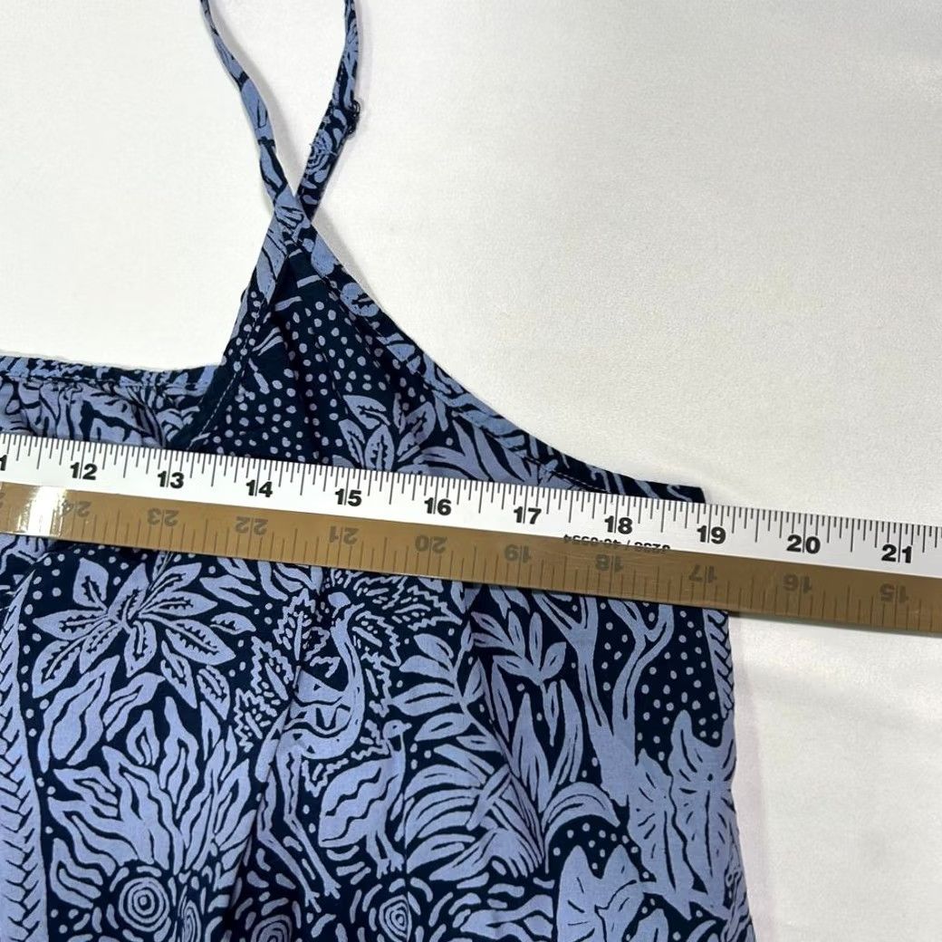 H&M Desmond Dempsey x H& Tropical Palm Print Tank Top - Womens Med M Navy Blue Size M / US 6-8 / IT 42-44 - 7 Thumbnail