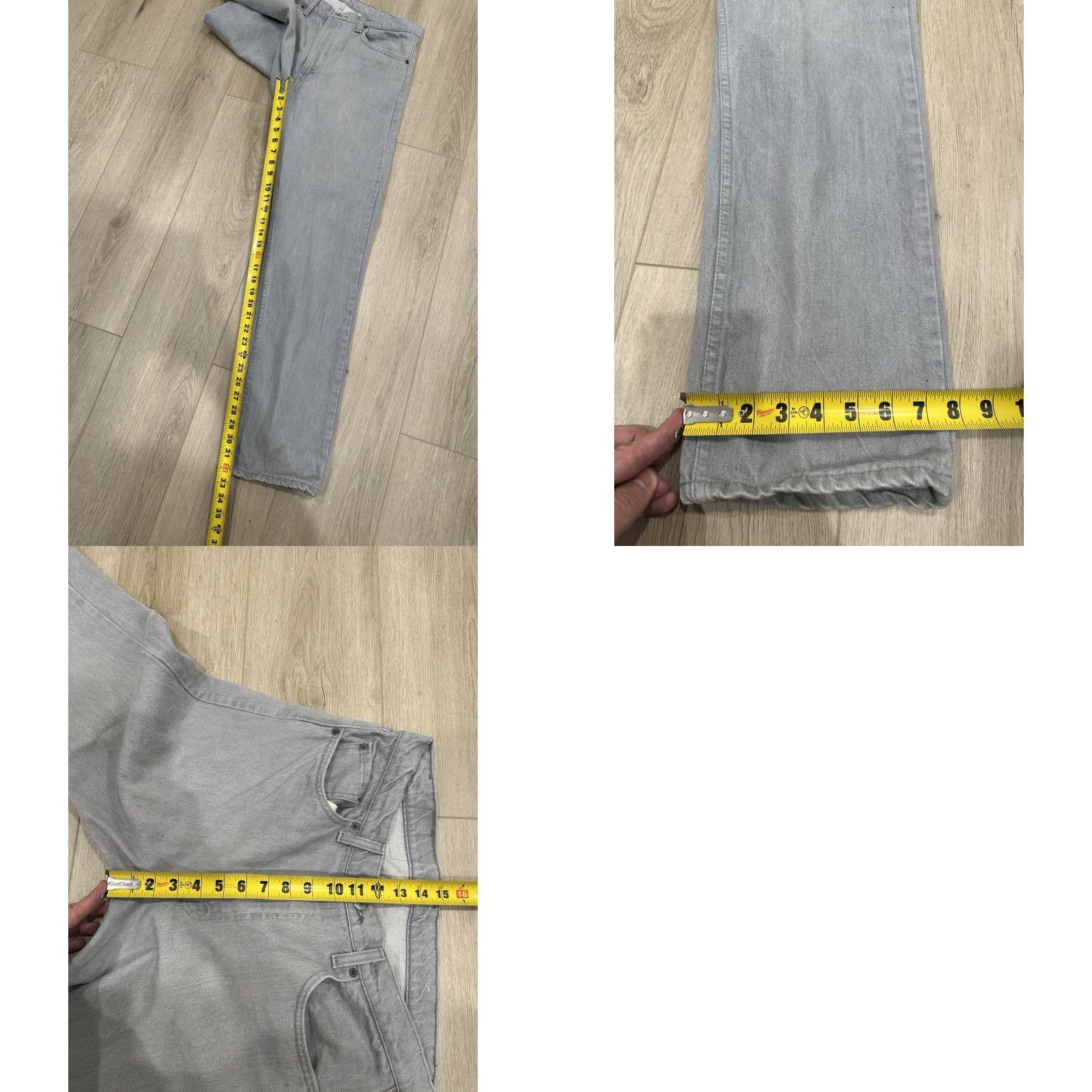 Levi's VINTAGE Levi's Jeans 505 Gray Denim 34x32 Regular Mens Levi's 505 Straight 80s USA Red Tab 34 32 Size US 34 / EU 50 - 9 Thumbnail