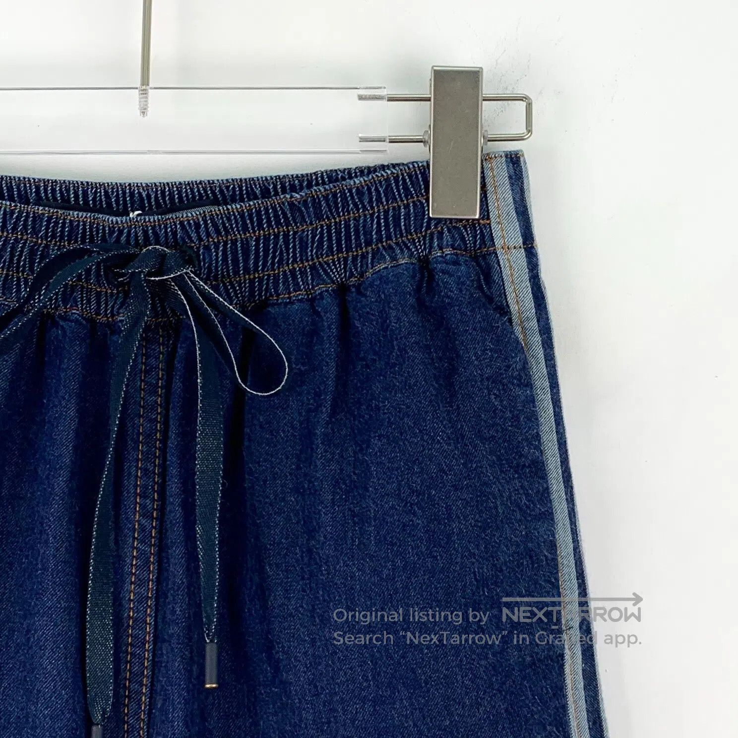 Dior Dior Dark Blue Side Logo Letter Cotton Denim Wide Leg Trou Size US 34 / EU 50 - 3 Thumbnail