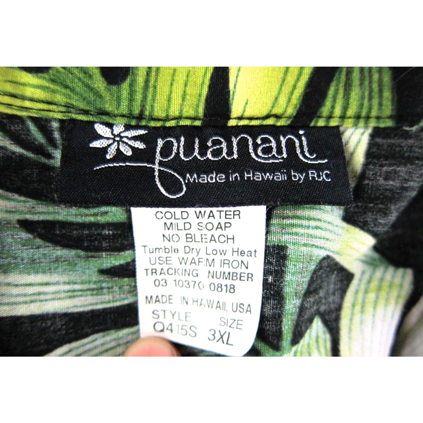 Vintage VTG Puanani Cotton Black Floral Short Sleeve Hawaiian Blouse 3XL Womens Size XXL / US 16-18 / IT 52-54 - 3 Thumbnail