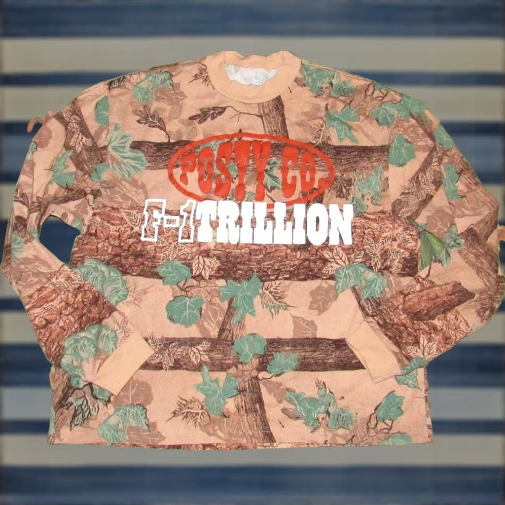 CO POSTY CO Post Malone Long Sleeve F-1Trillion Camo Shirt XL Mens Size US XL / EU 56 / 4 - 1 Thumbnail