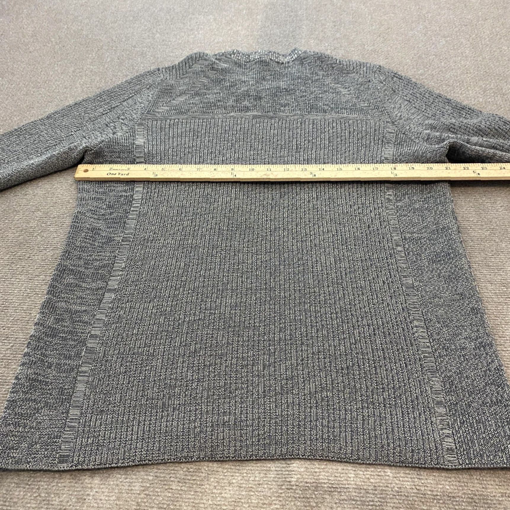 Vince Vince Sweater Womens Large Gray Marled Cotton Blend Crewneck Knit Pullover Size L / US 10 / IT 46 - 7 Thumbnail