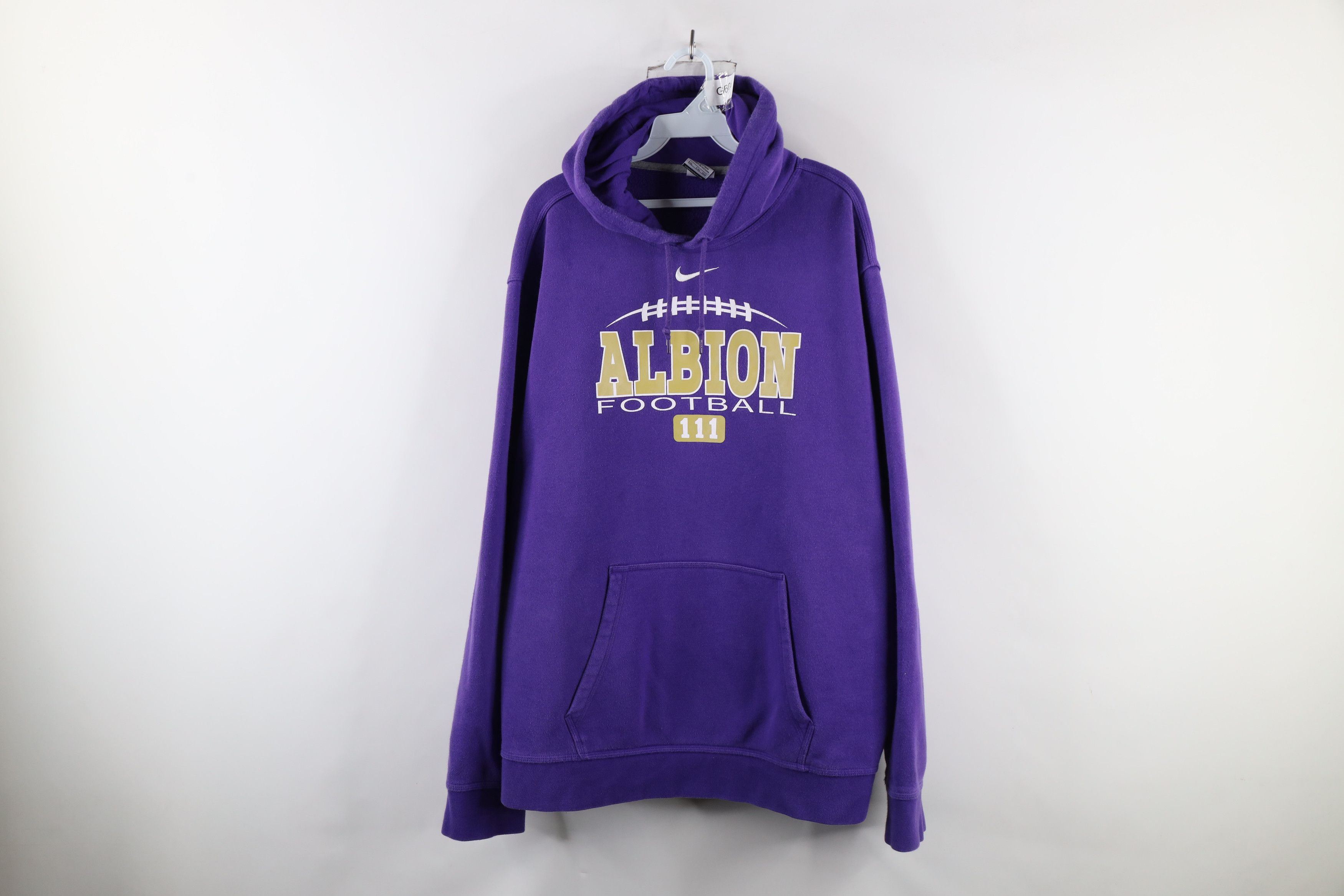 Nike × Vintage Vintage Nike College Football Hoodie Sweatshirt Purple Size US XXL / EU 58 / 5 - 1 Thumbnail