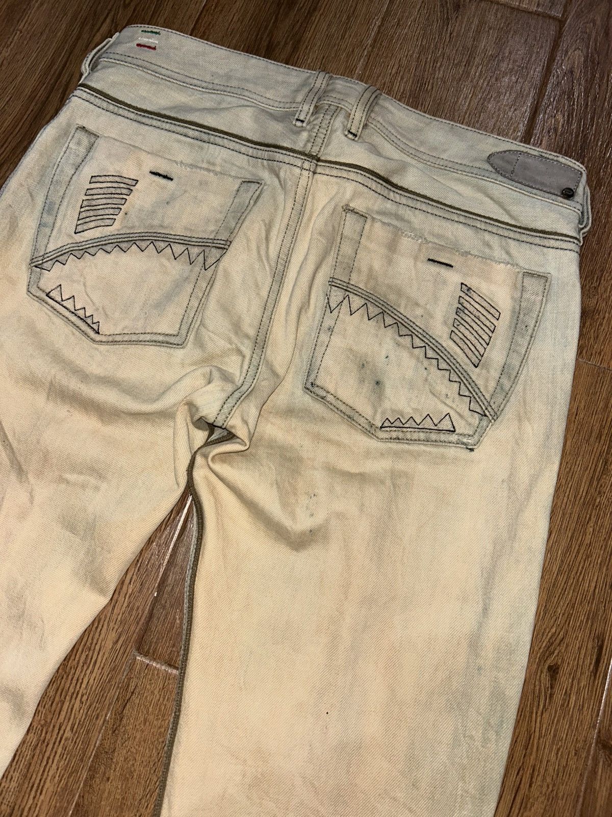 Tornado Mart Diesel Zatiny Mudwash Distressed Bootcut Jeans Size US 32 / EU 48 - 14 Thumbnail