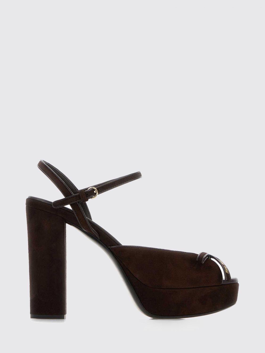 Miu Miu Miu Miu Heeled Sandal Woman Dark Size US 9 / IT 39 - 1 Preview