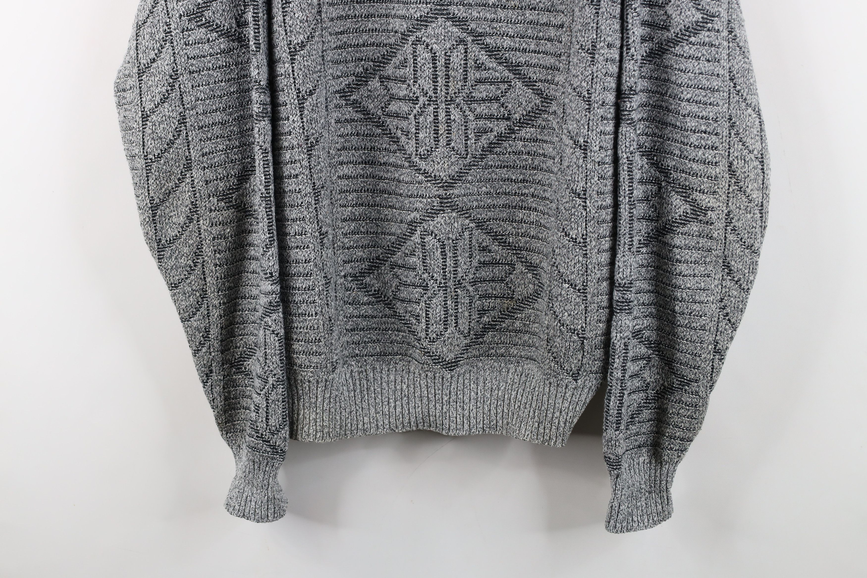 Vintage Vintage 90s Streetwear Ribbed Knit Crewneck Sweater Gray Size US M / EU 48-50 / 2 - 3 Thumbnail
