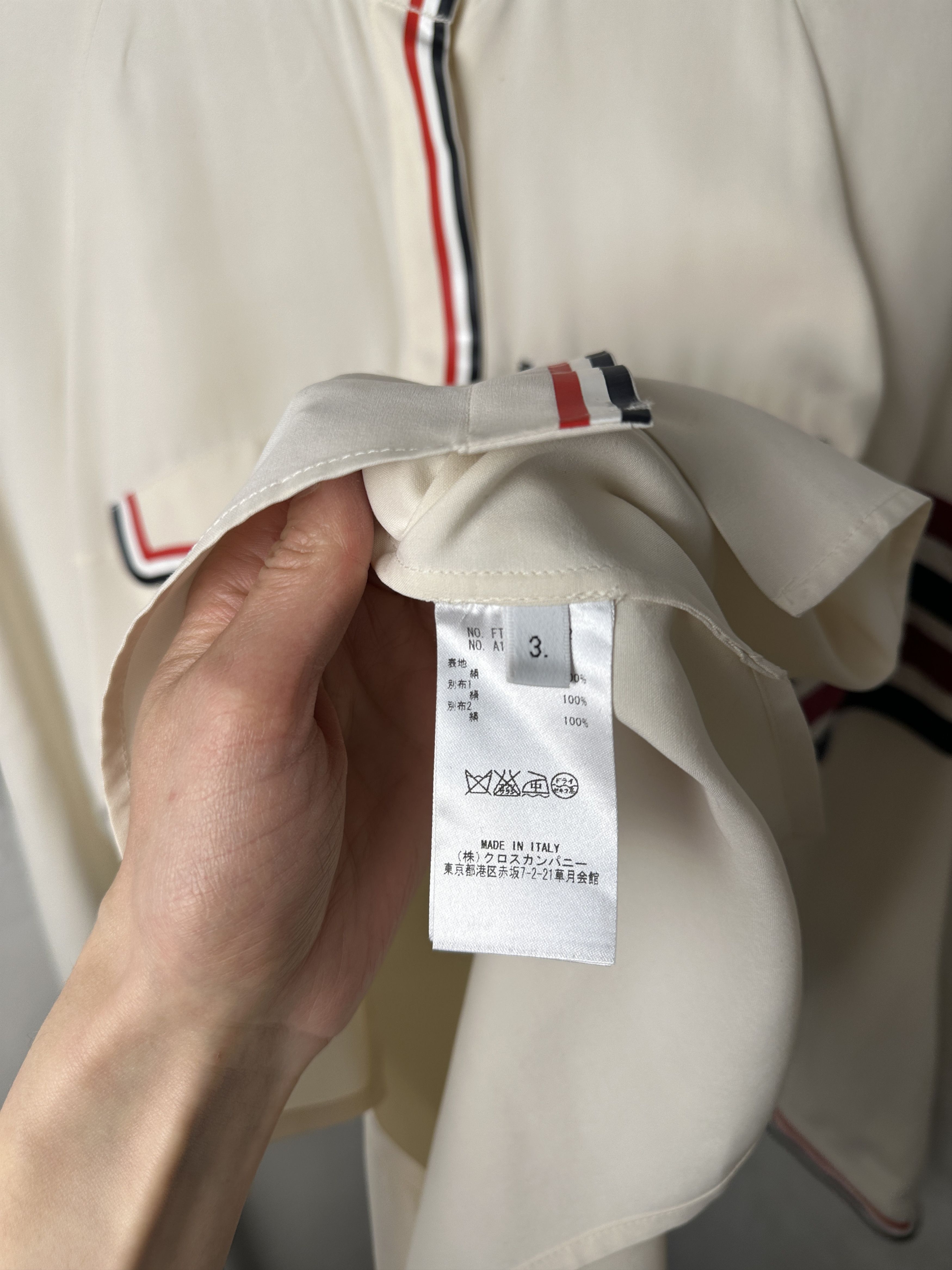 Thom Browne Thom Browne Classic Four-Bar Silk Shirt 3 Size Size S / US 4 / IT 40 - 6 Thumbnail
