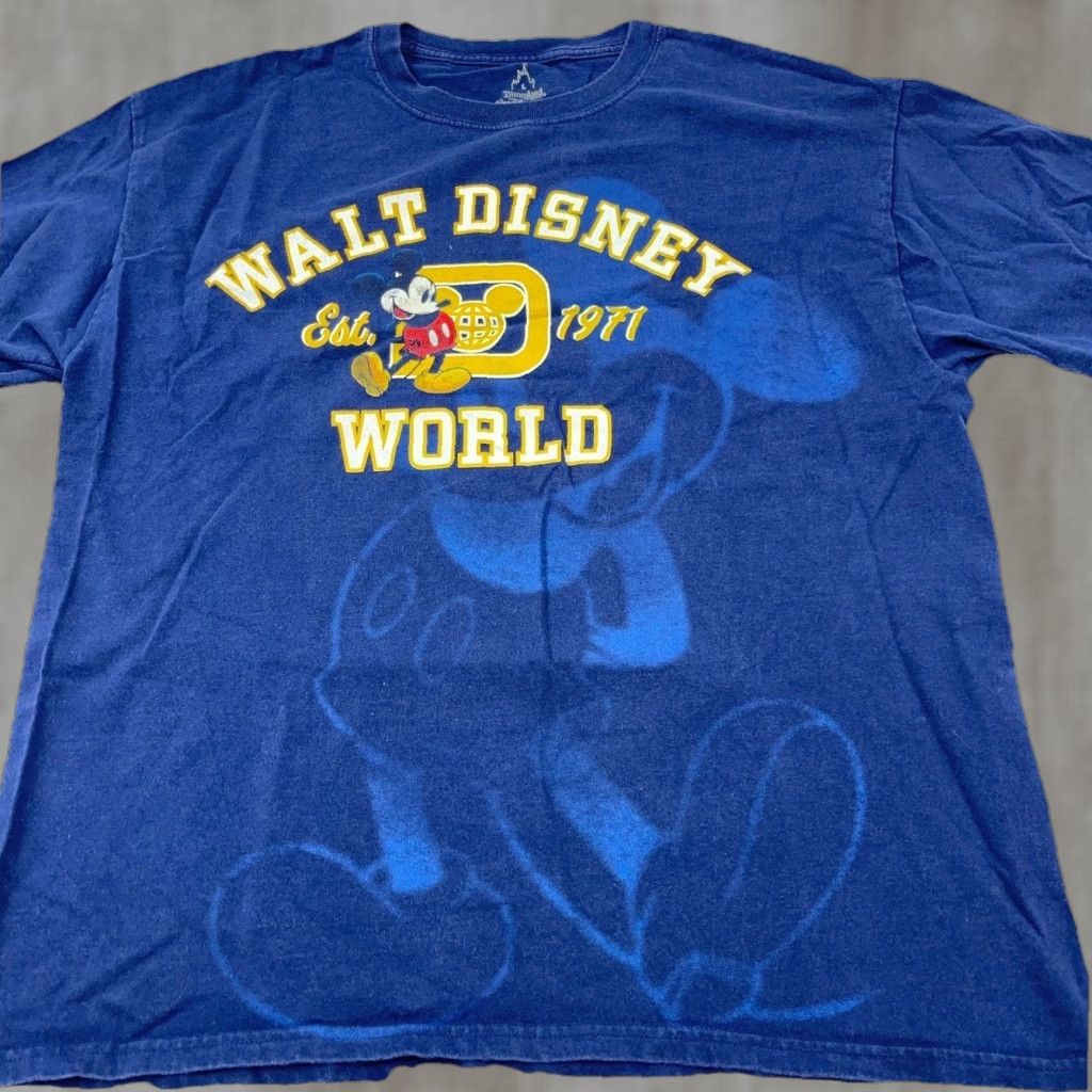 Disney VINTAGE Disney Shirt Men Large Blue Tee Mickey Mouse Walt Disney World Resort Retro Y2K Size US L / EU 52-54 / 3 - 1 Thumbnail