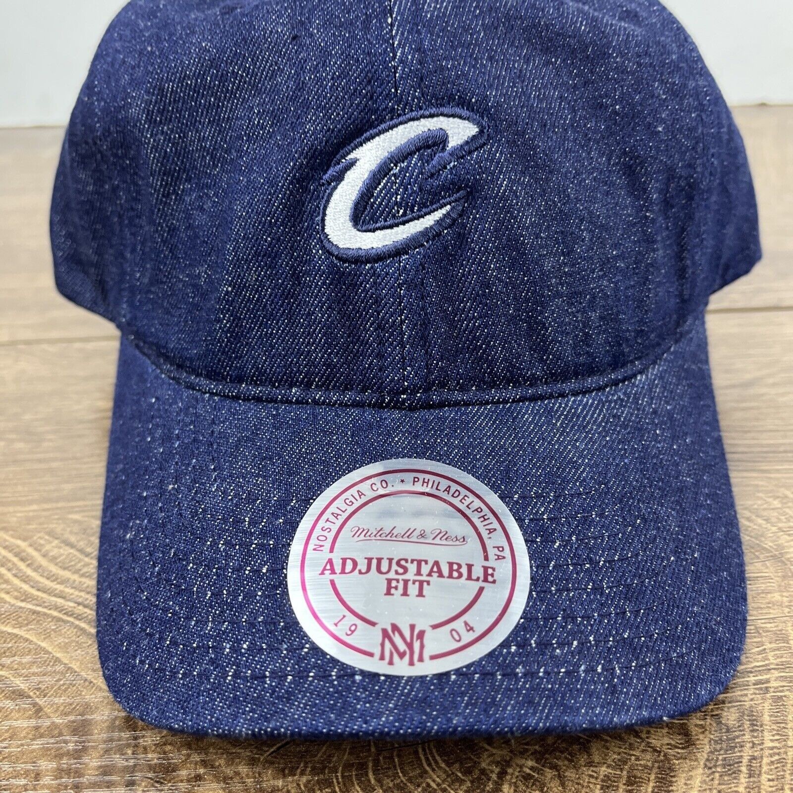 Mitchell & Ness Cleveland Cavaliers Hat NBA Mitchell & Ness Blue Hat Adjusta Size ONE SIZE - 7 Thumbnail