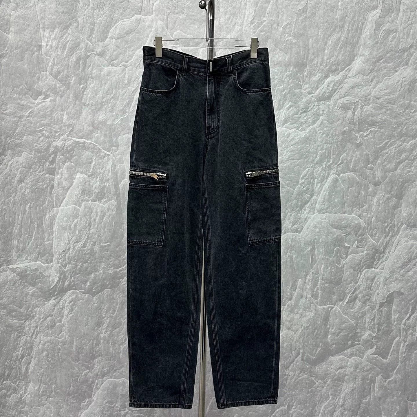 Givenchy givenchy logo zip denim long pants size 29 Size US 29 - 1 Thumbnail