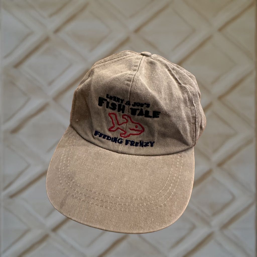 Madison VINTAGE Lenny & Joes Fish Tale Madison CT Cap Hat Adult Adjustable Tan Beige One Size Men Ballcap Cap Size ONE SIZE - 1 Thumbnail