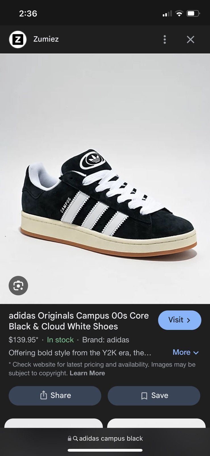 Adidas Adidas campus black Size US 11 / EU 44 - 5 Thumbnail